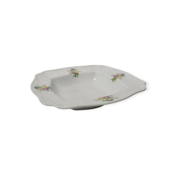 Vintage Rosenthal Continental Sanssouci floral pattern square serving bowl Rose - Picture 7 of 12